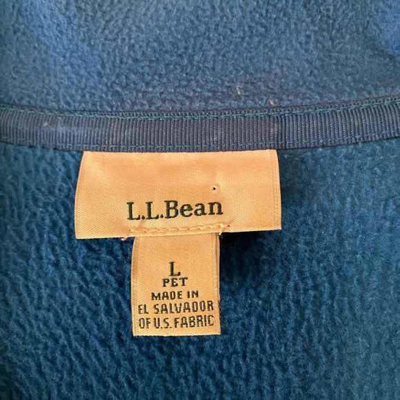 L.L. Bean women’s zipper fleece size large in teal blue. - Picture 2 of 5